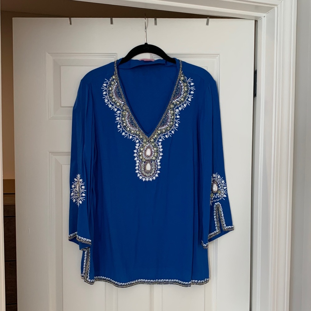 Never worn beaded Lilly Pulitzer top size small